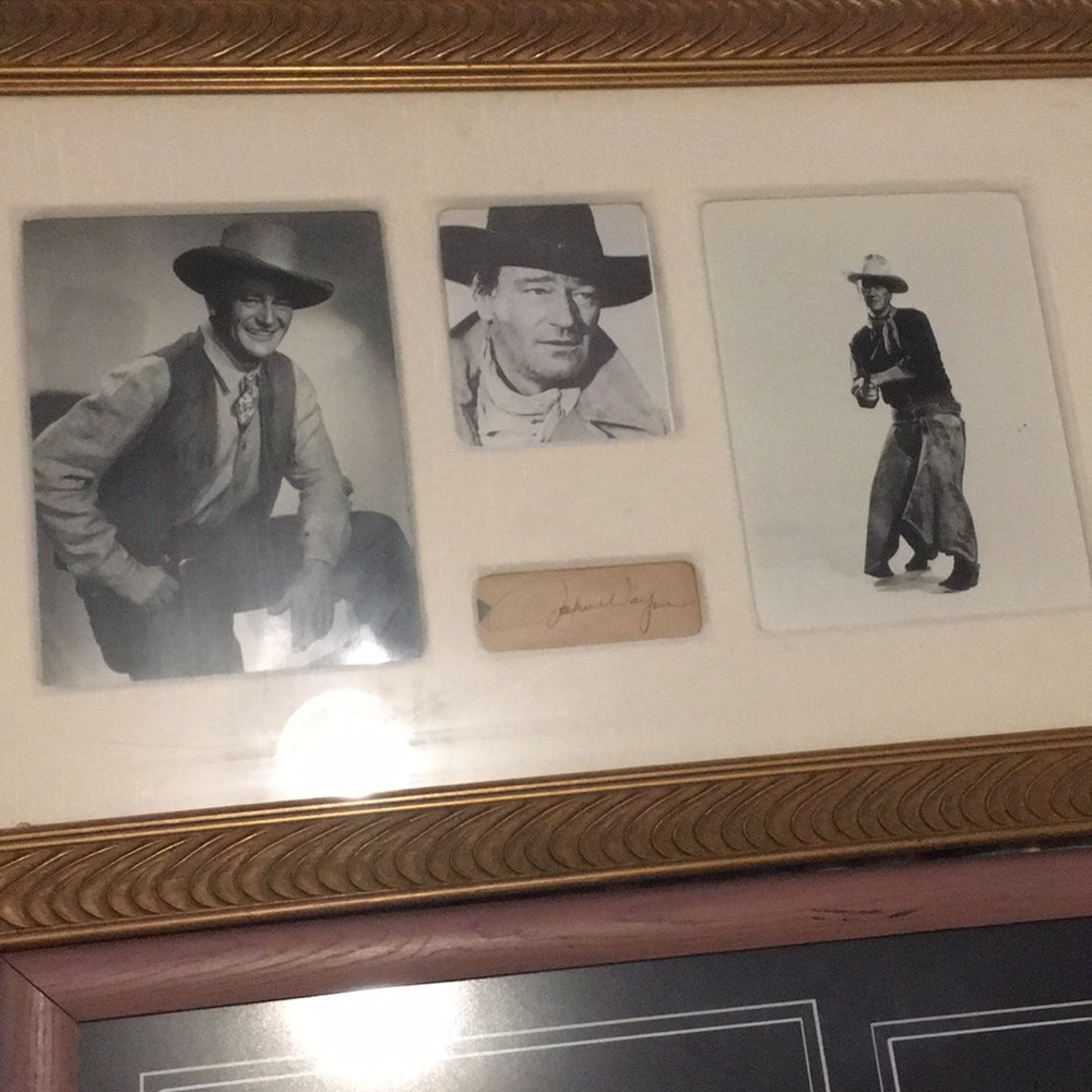 Authentic John Wayne pictures and  Authentic signature